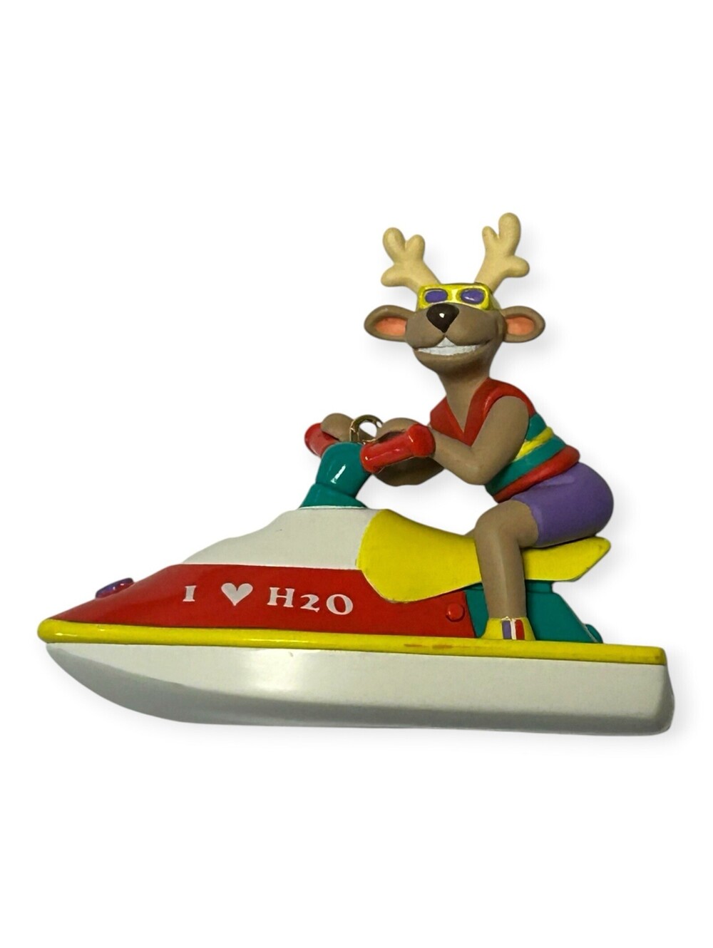 Hallmark Antlers Aweigh Reindeer Jet Ski Ornament Robert Chad
